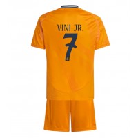 Real Madrid Vinicius Junior #7 Auswärts Trikotsatz Kinder 2024-25 Kurzarm (+ Kurze Hosen)